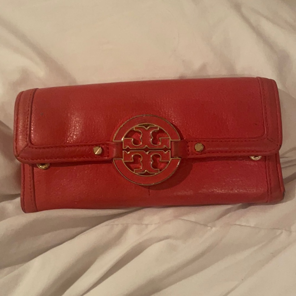 Orange Tory Burch Wallet